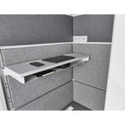 Pillar Soundproof Phone Booth - Black/Walnut-Durable steel frame, eco-friendly wood products, and high-quality lighting and electrical components