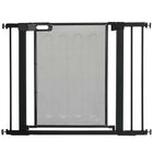 PawHut 29.5"-40.6" Metal Pet Gate with Auto Closing Door & Double Locking-Bottom lock block for added stability