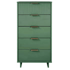 Manhattan Comfort Granville 23.62" Modern Tall Narrow Dresser - Sage Green-Modern- Contemporary with a taste of Glam -Tall and Narrow Dresser for Bedroom Use.