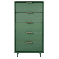 Manhattan Comfort Granville 23.62" Modern Tall Narrow Dresser - Sage Green-Modern- Contemporary with a taste of Glam -Tall and Narrow Dresser for Bedroom Use.