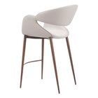 Zuo Limay Counter Stool - Beige/Walnut-7
