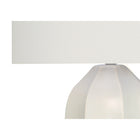 Monarch Specialties 27" H Table Lamp - Cream Ceramic / Ivory / Cream Shade-Assembled dimensions: 16.5 in. L x 16.5 in. W x 27 in. H. base: 8 in. L x 8 in. W x 16 in. H. shade: 16.5 in. L x 16.5 in. W x 10.5 in. H