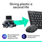 Logitech MK295 Silent Wireless Mouse and Keyboard - Graphite-Durable design: Spill-resistant, solid layout and durable keys built to last. Sturdy tilt legs give an adjustable height