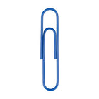 JAM Paper Colourful Jumbo Paper Clips - 2"- Dark Blue - 75 Pack-Quantity: 75 per box | Packed in a reusable clear box to keep your desktop or your desk drawer organized