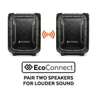 ECOXGEAR Ecoboulder Rugged Waterproof Floating Portable Bluetooth Wireless 100W Speaker and PA System, Grey-3-way speaker system w/ 8 full range main driver + 3 Tweeter + 8 rear facing subwoofer
