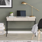 Hudson&Canal Evans 48" Writing Desk - Alder White-Features easy assembly