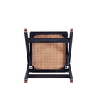 Manhattan Comfort Pullman 18.11" Industry Chic Dining Folding Chair - Black and Natural Cane - Set of 2-10