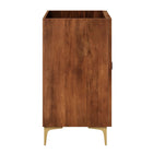 Modway Vernon 30" Fluted Wood Vanity Cabinet Without Sink - Walnut-9
