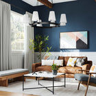 Modway Surround 8-Light Chandelier - White/Bronze-Flush Mount Ceiling Canopy