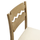 Modway Jax Oak Wood Counter Stool With Wavy Razor Back and Cushion - Weathered Oak Linen-9
