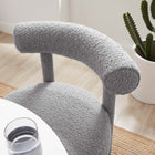 Modway Toulouse Boucle Fabric Dining Chair - Light Grey-Comes Fully Assembled
