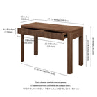 Hudson&Canal Mendoza Rectangular Fluted Desk - 48" W - Satin Walnut-Features easy assembly