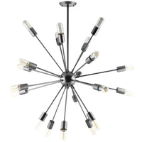 Modway Beam Stainless Steel Chandelier - Grey-Modern Ceiling Fixture