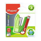 Maped Greenlogic Mini Stapler - Assorted Colours-Built in staple remover
