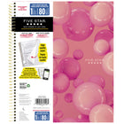Five Star Jellied Pink 1-Subject Notebook - 11" H x 8-1/2" W - 160 Pages-80 college ruled sheets that are ink bleed resistant.