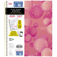 Five Star Jellied Pink 1-Subject Notebook - 11" H x 8-1/2" W - 160 Pages-80 college ruled sheets that are ink bleed resistant.