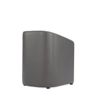 Manhattan Comfort Anna Round 23.23" Modern Faux Leather Upholstered Dining Armchair - Pewter-Made to Last. Commercial Grade Product