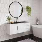 Modway Vitality 48" Single Sink Bathroom Vanity - White/Black-MDF and Particleboard Construction