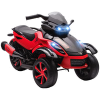 Qaba 12V 4 Wheeler, Battery Powered Kids ATV - Red-Features 12V dual motors and front suspension for a smooth, powerful ride 