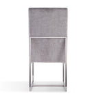 Manhattan Comfort Element 19.68" Modern Velvet Upholstered Dining Chair - Grey - Set of 2-26.26" L x 23" W x 41.54" H