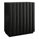 Hudson&Canal Molly Rectangular Fluted Accent Cabinet - 28" W - Black Grain-Modern transitional design for your home office, bedroom, or living spaces