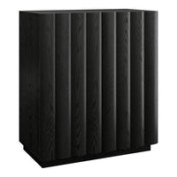 Hudson&Canal Molly Rectangular Fluted Accent Cabinet - 28" W - Black Grain-Modern transitional design for your home office, bedroom, or living spaces