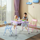 Homy Casa Kid's 3-Piece Table & Chairs Set-Sturdy Steel Frame - Strong and durable steel legs provide reliable support, ensuring the set lasts through everyday use.