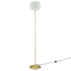 Modway Reprise Glass Sphere Glass and Metal Floor Lamp - White Satin Brass-Sphere Floor Lamp