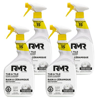 RMR Solutions Tub & Tile Cleaner - 32oz - 4 Pack-The foaming action of RMR Tub & Tile Cleaner will not only give you more control over where you spray, but it is also an added surfactant to really cling to those tricky bathroom surfaces.