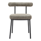 Zuo Kede Dining Chair - Green Tweed - Set of 2-Soft chenille fabric
