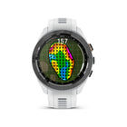 Garmin Approach S70 - Black Ceramic Bezel with White Silicone Band-Plan the best approach shot, and sink the putt with green contour data which shows you the green’s slope direction and severity on select courses. Only available with an active Garmin Golf app membership