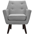 Modway Posit Upholstered Fabric Armchair - Light Grey-Dense Foam Padding