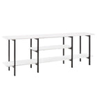 Manhattan Comfort Celine 70.86" Modern Console Table - White-Perfect to Display Home Décor Items, Frames, Tchotchkes and Trophies