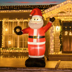 HOMCOM 8' Lit Inflatable Santa Claus Waving Christmas Decoration-Deflates for easy storage (when you're not dazzling your neighbours) 