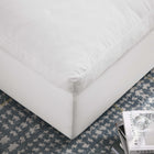 Modway Commix Down Filled Overstuffed Ottoman - Pure White-Down Feather and Cotton Cushions