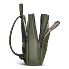 Champs Onyx Leather Classic Backpack - Khaki-Inner mesh zippered pocket