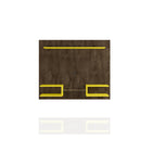 Manhattan Comfort Plaza 64.25" Modern Floating Entertainment Center - Rustic Brown and Yellow-Wall Mounted Theater Center and Panel for Living Room and Bedroom Use