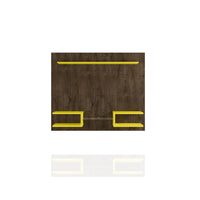 Manhattan Comfort Plaza 64.25" Modern Floating Entertainment Center - Rustic Brown and Yellow-Wall Mounted Theater Center and Panel for Living Room and Bedroom Use