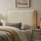 Modway Camille Upholstered Linen Blend Twin Size Headboard - Linen-Padded Pillow Design