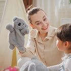 Qaba Baby Koala Design Rocking Horse - Grey-Fixed sound button on the ear which makes roaring sounds when pressed 