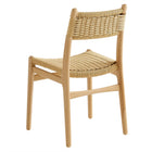 Modway Wynn Rope and Wood Dining Side Chairs - Natural - 2 Pack-8