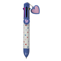 Pep Rally Bonjour Bestie 8-in-1 Coloured Pen - 0.7mm - Assorted - Hearts-8-in-1 multicolour ballpoint pen