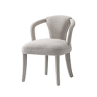 Manhattan Comfort Palmer 22.8" Mid-Century Modern Tweed Upholstered Dining Armchair - Silver Lining - Set of 2-Birch Wood Feet Upholstered in Luxurious Tweed for Fashion and Durability
