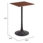 Zuo Valleta Bar Table - Brown-6