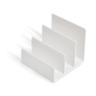 TRU RED 3-Slot Plastic Letter Sorter - White-Measures 6.3"L x 6.3"W x 5.5"H and has three slots