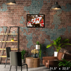 Jarome Iginla and Craig Conroy Flames Celebration - Framed Canvas - 31" x 22"-Officially licensed by the NHL and NHLPA