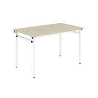 Ceha Canada KMH Folding Table - 28" H x 47" L x  27.5" W - Signal White-DURABLE CONSTRUCTION Features 1.2" welded, powder-coated legs with built-in levelers for stability on any surface