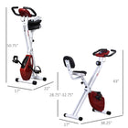 Soozier Foldable Exercise Bike with 8 Levels of Magnetic Resistance-Aerobic exercise and muscle strength exercise together 