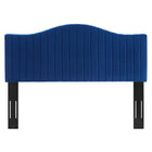 Modway Brielle Channel Tufted Performance Velvet King/California King Headboard - Navy-Dense Foam Padding