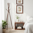 Decent Living Wooden Coat Rack - Walnut Finishing on Ashwood-Construction: Traditional mortise-and-tenon connection for durability
